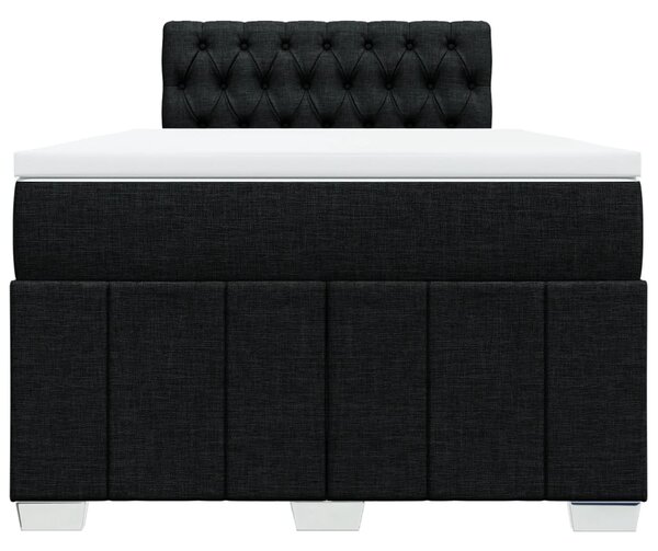 Box spring postel s matrací černá 120x190 cm textil 3289316