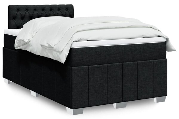 Box spring postel s matrací černá 120x190 cm textil 3289316