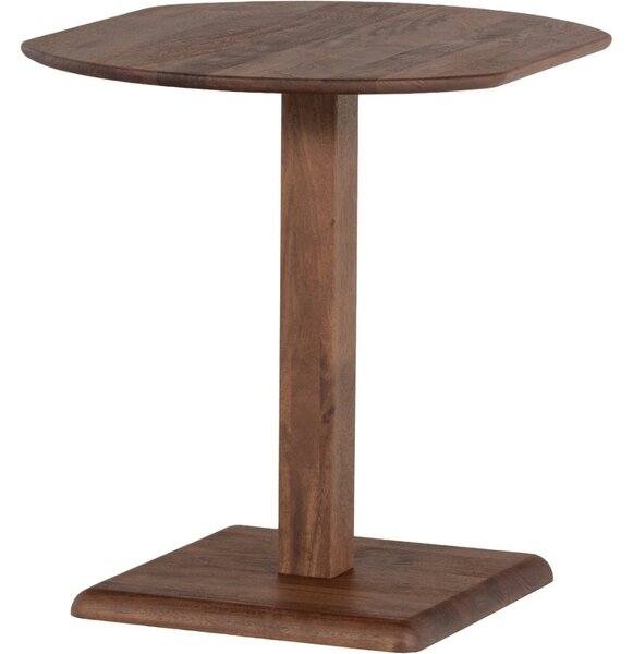 WOOOD Hnědý dřevěný bistro stolek Feno 79 x 67 cm