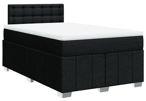 Box spring postel s matrací černá 120x190 cm textil 3289323
