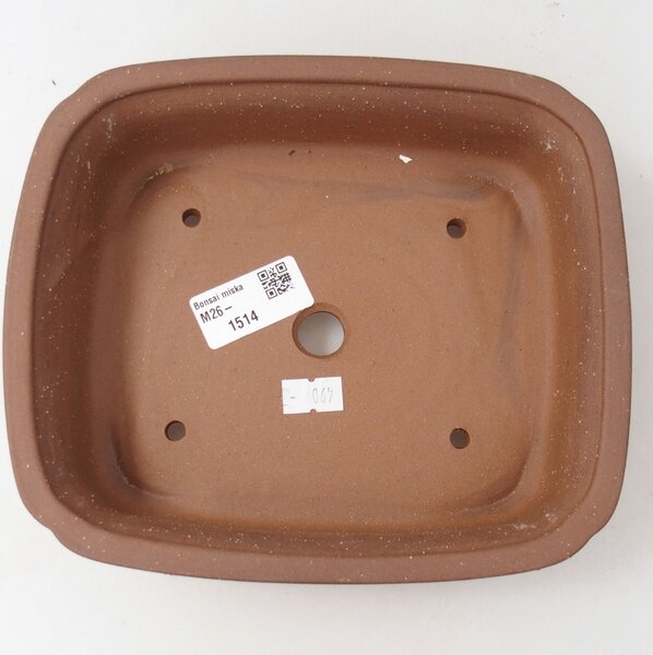 E-bonsai Keramická bonsai miska 19,5 x 17 x 5,5 cm hnědá