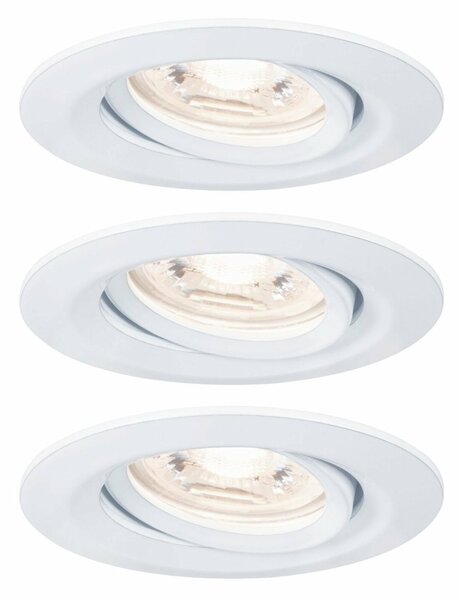 PAULMANN LED vestavné svítidlo Nova mini Plus EasyDim výklopné 3x4,2W 2700K bílá mat 230V 929.71