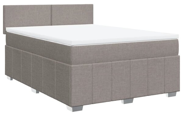 Box spring postel s matrací taupe 140x190 cm textil 3289360