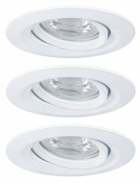 PAULMANN LED vestavné svítidlo Nova mini Plus EasyDim výklopné 3x4,2W 2700K bílá mat 230V 929.71