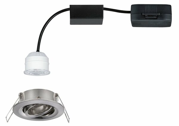 PAULMANN LED vestavné svítidlo Nova mini výklopné 1x4W 2700K kov kartáčovaný 230V 942.94