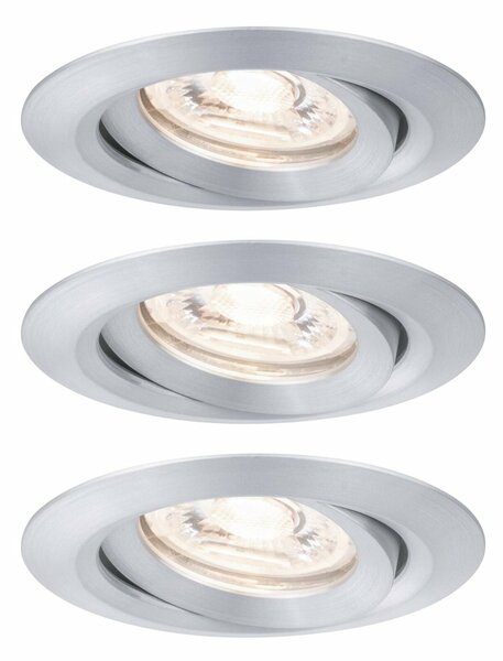 PAULMANN LED vestavné svítidlo Nova mini výklopné 3x4W 2700K hliník broušený 230V 942.97