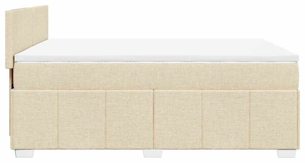 Box spring postel s matrací krémová 140x190 cm textil 3289361