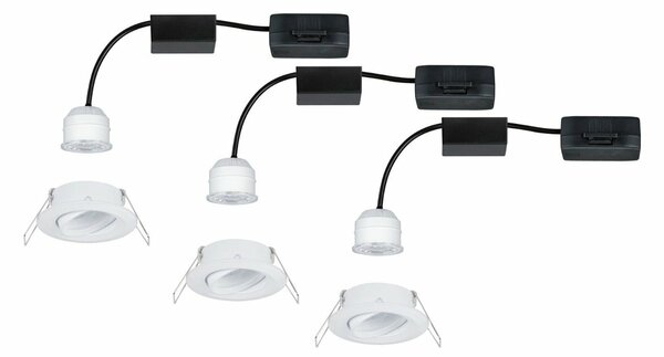 PAULMANN LED vestavné svítidlo Nova mini Plus EasyDim výklopné 3x4,2W 2700K bílá mat 230V 929.71