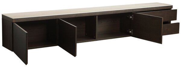Richmond Dřevěný TV stolek Lachance 220 x 30 cm s keramickou deskou