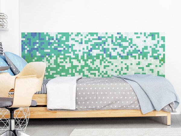FUGU Ochrana stěny za postel - Pixelcraft green Varianta ochrany zdi: Delší strana postele 200x65 cm