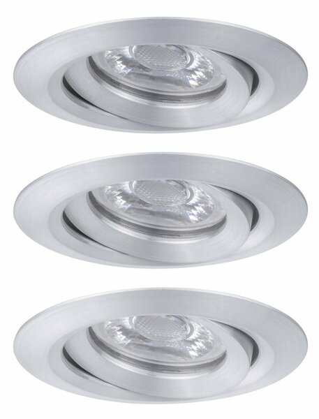 PAULMANN LED vestavné svítidlo Nova mini výklopné 3x4W 2700K hliník broušený 230V 942.97