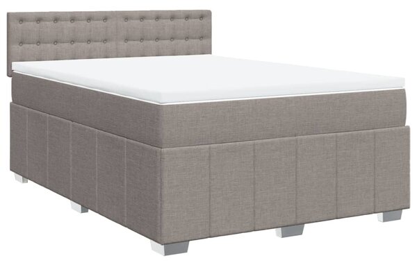 Box spring postel s matrací taupe 140x190 cm textil 3289381