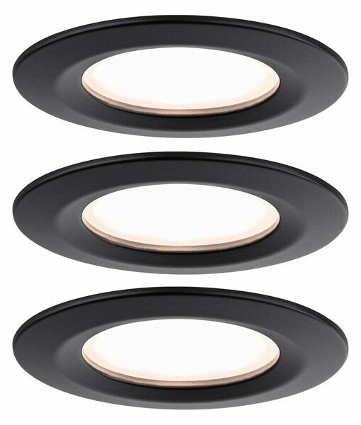 PAULMANN LED vestavné svítidlo Nova Plus Coin základní sada nevýklopné IP44 78mm Coin 3x6W 230V stmívatelné 2700K