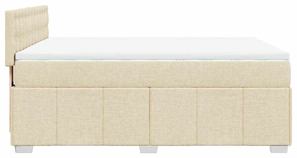 Box spring postel s matrací krémová 140x190 cm textil 3289382