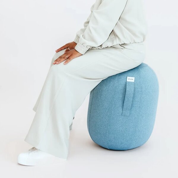 Světle modrá balanční stolička VLUV KAPSUL NEW LEIV 52 cm