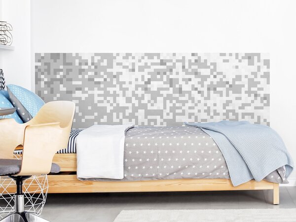 FUGU Ochrana stěny za postel - Pixelcraft grey Varianta ochrany zdi: Delší strana postele 200x65 cm