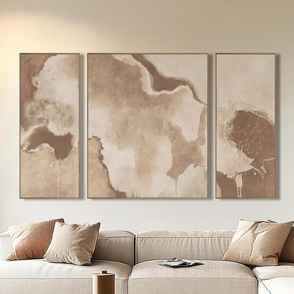 Richmond Set tří abstraktních obrazů Liberty 120 x 50/100 cm