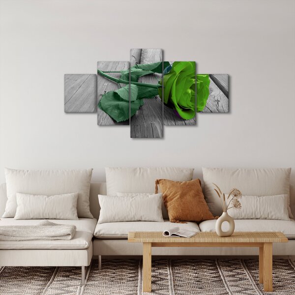 Obraz - Zelená růže (125x70 cm)