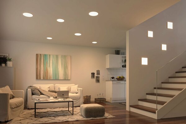 PAULMANN LED vestavné svítidlo Veluna VariFit IP44 3-krokové-stmívatelné kruhové 185 17W 3.000K satén 930.63