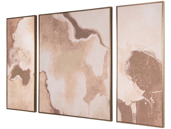 Richmond Set tří abstraktních obrazů Liberty 120 x 50/100 cm