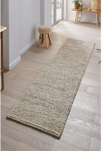Flair Rugs, Ručně tkaný běhoun Minerals Light Grey, 60x230, béžová, chodba / předsíň