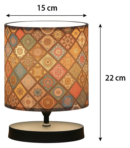Opviq Stolní lampa Elena černá/vícebarevná