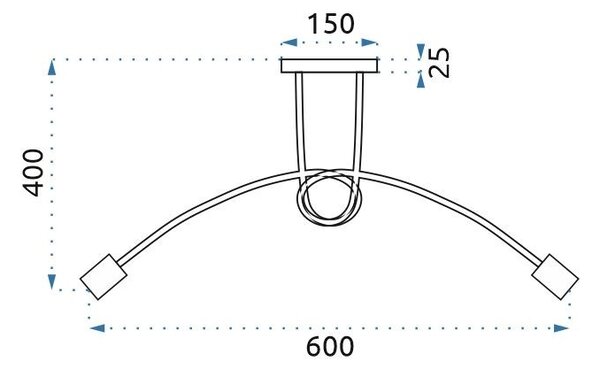 TooLight Závěsný lustr PARADISE 60 cm černý