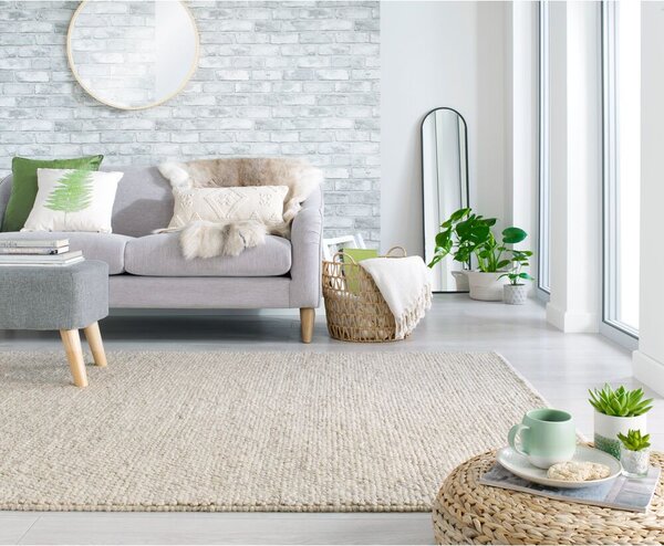 Flair Rugs, Ručně tkaný kusový koberec Minerals Light Grey, 160x230, béžová, chodba / předsíň