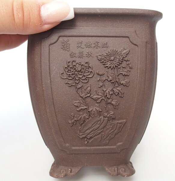 E-bonsai Miska 9 x 9 x 11 cm barva hnědá