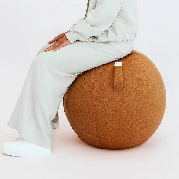 Oranžový sedací / gymnastický míč VLUV NEW LEIV Ø 65 cm