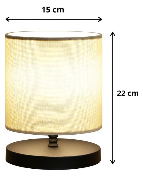 Opviq Stolní lampa Elena černá/béžová