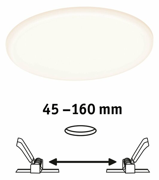 PAULMANN LED vestavné svítidlo Veluna VariFit IP44 3-krokové-stmívatelné kruhové 185 17W 3.000K satén 930.63