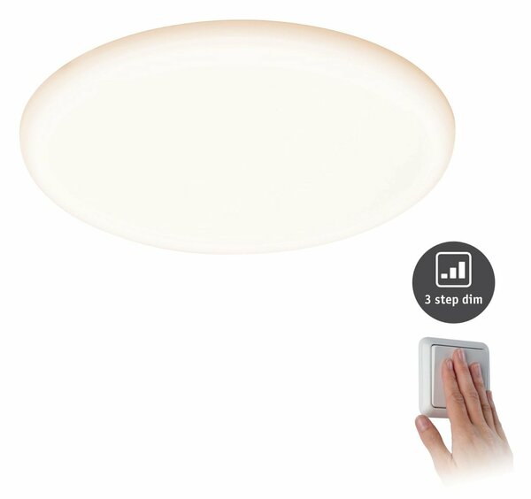 PAULMANN LED vestavné svítidlo Veluna VariFit IP44 3-krokové-stmívatelné kruhové 215 21W 3.000K satén 930.64
