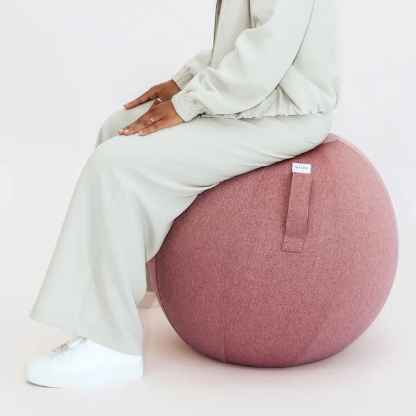 Růžový sedací / gymnastický míč VLUV NEW LEIV Ø 65 cm