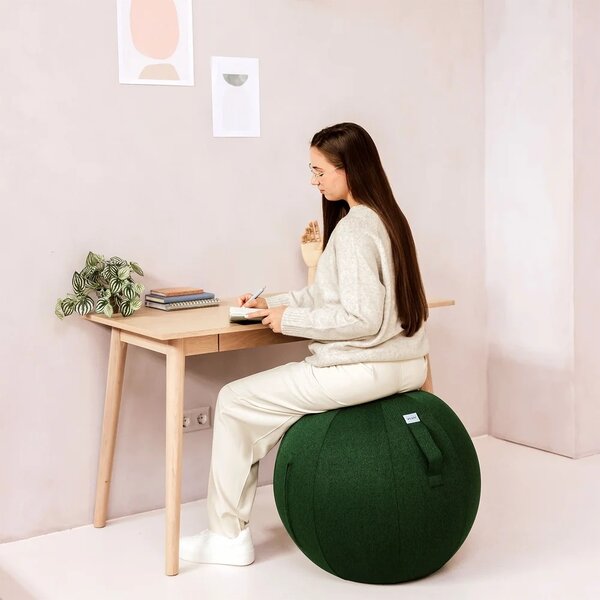 Tmavě zelený sedací / gymnastický míč VLUV NEW LEIV Ø 65 cm