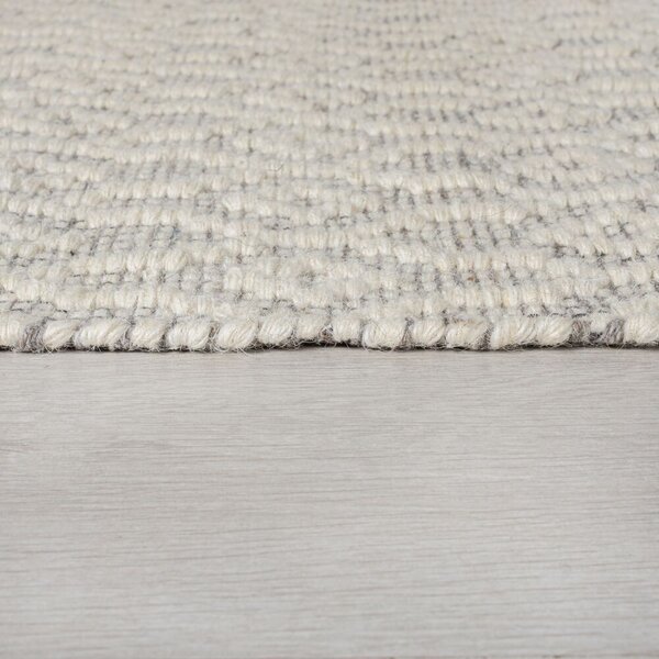 Flair Rugs, Ručně tkaný kusový koberec Nur Wool Dream Grey/Ivory, 80x150, šedá, ložnice