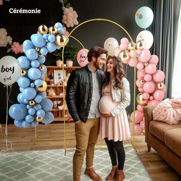 Outsunny Sada 3 Zlatých Kovových Podpěr Svatebního Oblouku, 2,2m, 2m, 1,8m, Zahradní Oblouk, Svatební, Narozeninová Party, Baby Shower, Květinový Baló