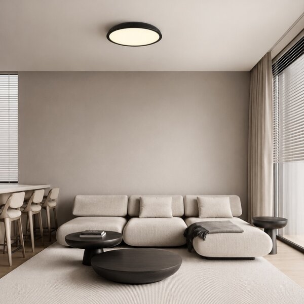 Nova Luce Černé kovové stropní LED světlo Felicia 60 cm