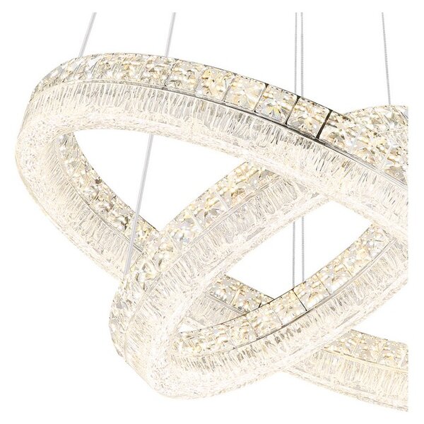 Závěsné svítidlo LED 2700–6000K chrómová IP20 GLOBO lighting LAUREL 67387-60