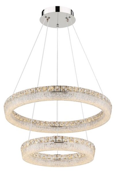 Závěsné svítidlo LED 2700–6000K chrómová IP20 GLOBO lighting LAUREL 67387-60
