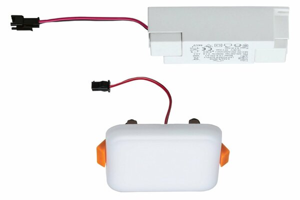 PAULMANN LED vestavné svítidlo Veluna VariFit IP44 hranaté 75x75mm 4,5W 3.000K satén 923.93