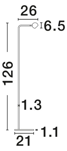 Nova Luce Zlatá kovová stojací LED lampa Sfera 126 cm