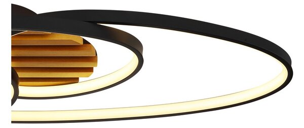 Stropní svítidlo LED 3000K čierna matná IP20 GLOBO lighting TISHA I 67362-42