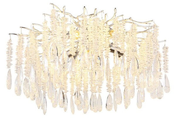 Stropní svítidlo 8x E14 strieborná, priehľadná IP20 GLOBO lighting KINGA 64141D