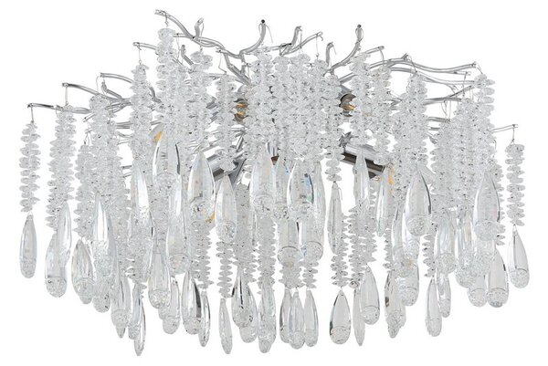 Stropní svítidlo 8x E14 strieborná, priehľadná IP20 GLOBO lighting KINGA 64141D