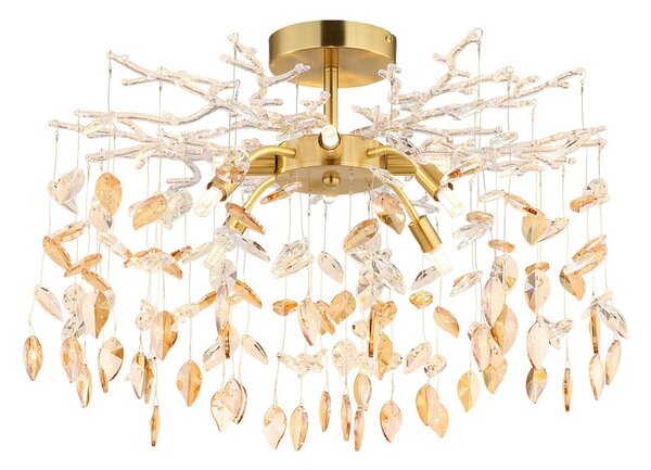 Stropní svítidlo 8x G9 zlatá, jantarová IP20 GLOBO lighting DANNA 64132-8D