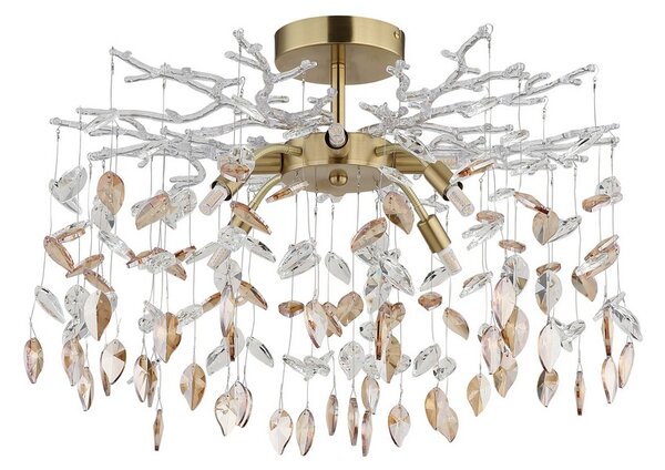 Stropní svítidlo 8x G9 zlatá, jantarová IP20 GLOBO lighting DANNA 64132-8D