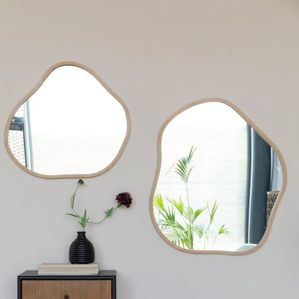 -25 % Dny MOMENTI– Housecraft Living Bambusové závěsné zrcadlo Zem 60 x 55 cm