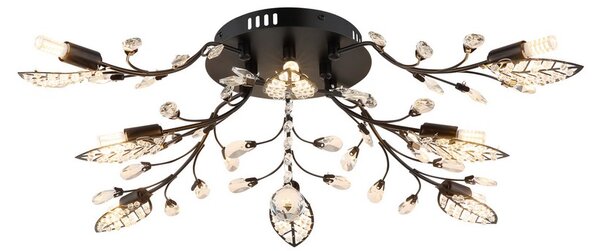 Stropní svítidlo 8x G9 čierna matná IP20 GLOBO lighting JANIS 63007-8