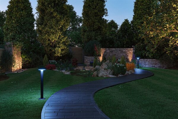 P 94750 Plug & Shine LED stojací svítidlo Smart Home Zigbee Plate IP44 RGBW+ 5W antracit - PAULMANN